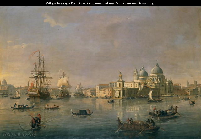 The Bay toward the Grand Canal and the Giudecca in Venice - Caspar Andriaans Van Wittel