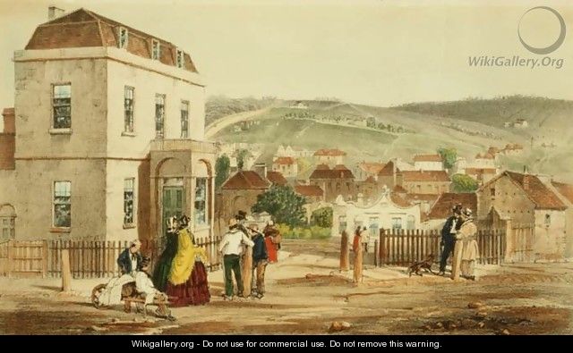 Mr. Robinsons House, Hobarton, plate from A Residence in Tasmania, by H. Butler Stoney, pub.1856 - (after) Wood, A.