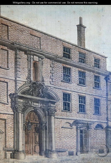 The Old Entrance to Merchant Taylors Hall, Threadneedle Street, 1753 - Wilson