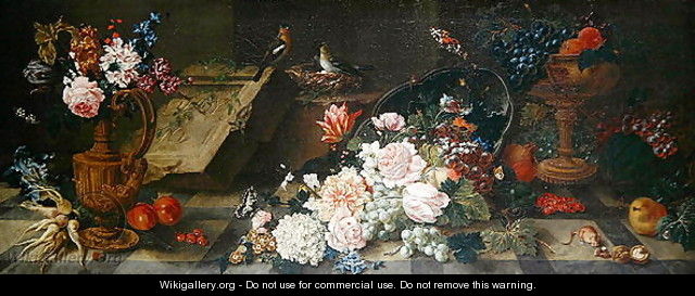 Still Life with Flowers and Fruit, c.1785-87 - Johann Amandus Winck