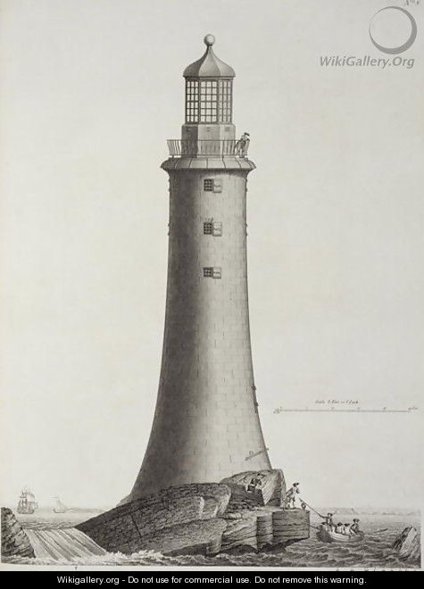 Edystone Lighthouse engraved by Edward Rooker (c.1712-74), 1763 2 - (after) Winstanley, Henry