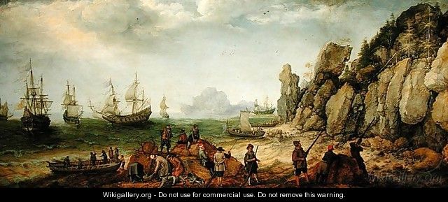 Wild goat hunting on the coast, 1620 - Adam Willaerts