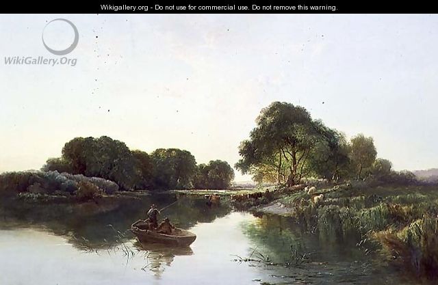 A Wooded River Landscape, 1855 - Edward Charles Williams