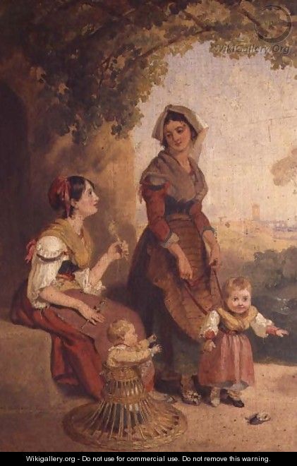 Two Roman ladies and their children - Penry Williams