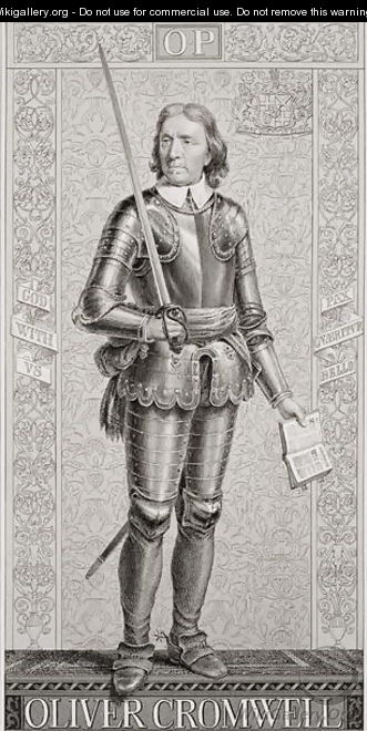 Oliver Cromwell (1599-1658) from Illustrations of English and Scottish History Volume I - (after) Williams, J.L.