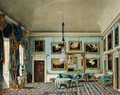 The Blue Velvet Room at Buckingham House, engraved by Daniel Havell (1785-1826), from The History of the Royal Residences of Windsor Castle, St. James Palace, Carlton House, Kensington Palace, Hampton Court and Frogmore, published by William Pyne, 1819 - Charles Wild
