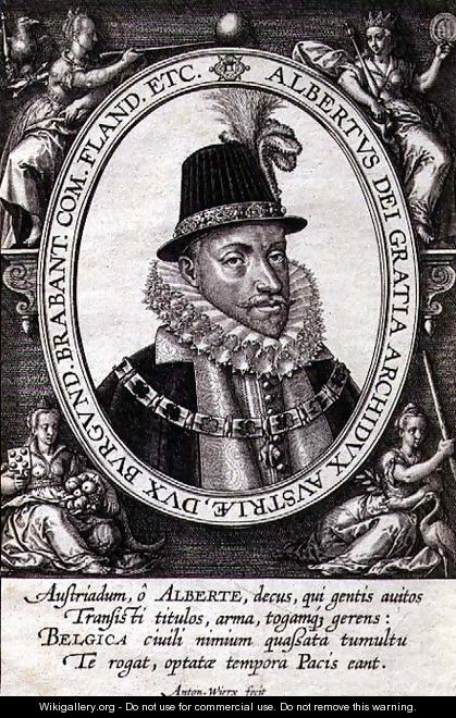 Portrait of Albert, Archduke of Austria (1559-1621) (engraving) - Antonie Wierix