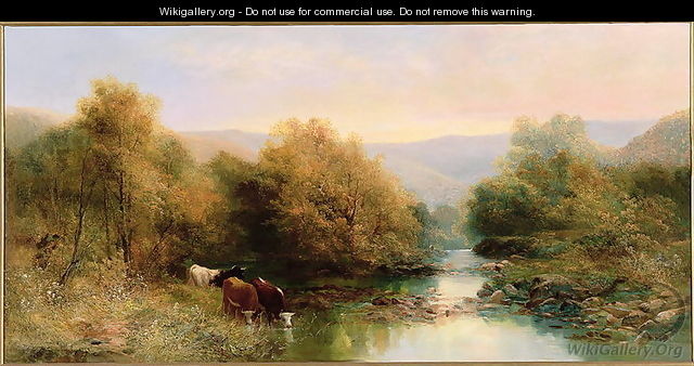 Cattle on the Dart in Autumn - William Widgery