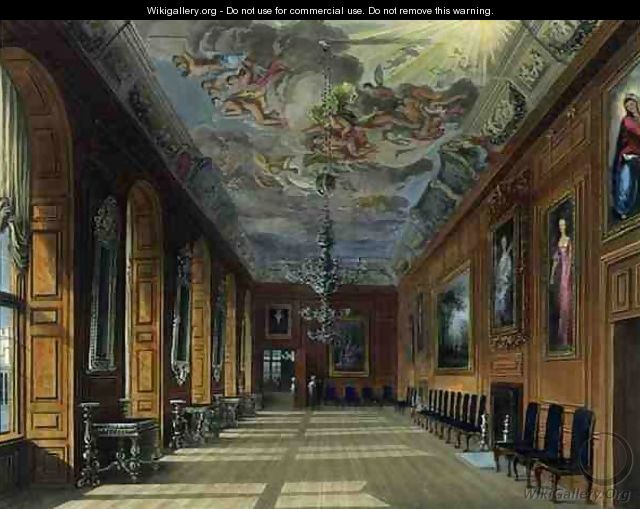 The Ball Room, Windsor Castle, from Royal Residences, engraved by Thomas Sutherland (b.1785), pub. by William Henry Pyne (1769-1843), 1817 - Charles Wild