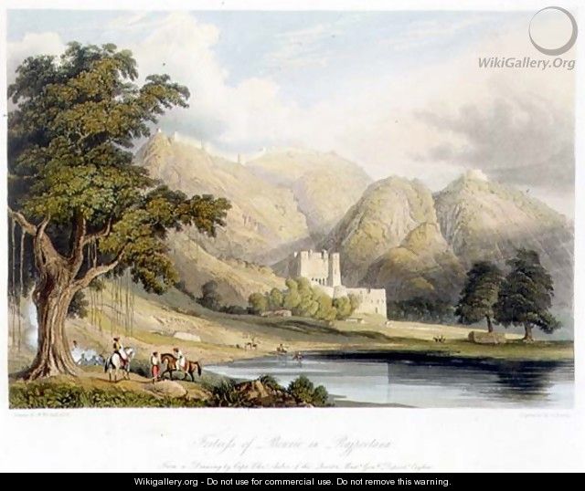 The Fortress of Bowrie in Rajpootana, drawn by Captain Charles Auber of the Quarter Master General