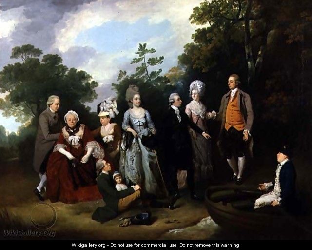 The Oliver and Ward Families in a Garden, c.1788 - Francis Wheatley