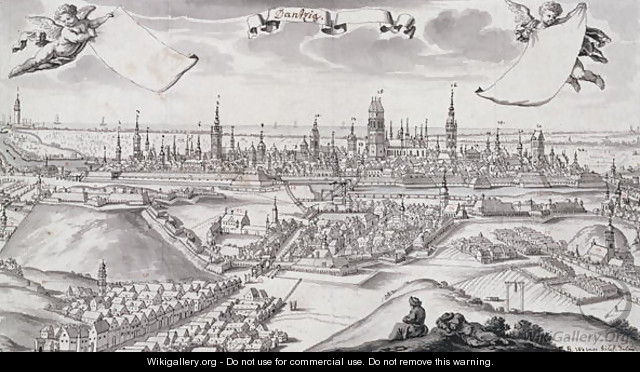 Panorama of Gdansk - Frederich Wener