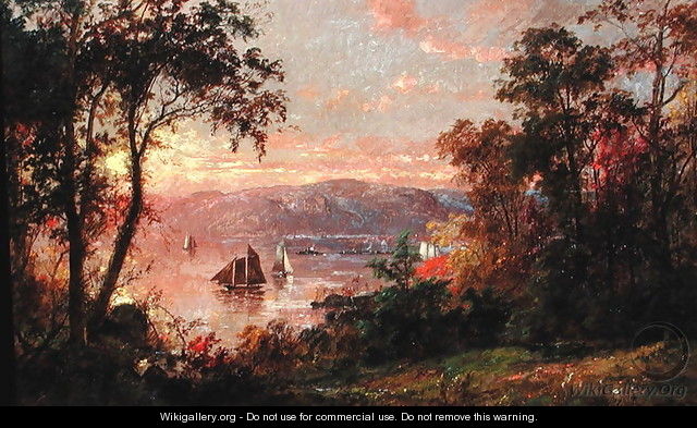 Sailing (The Hudson at Tappan Zee) 1883 - Jasper Francis Cropsey