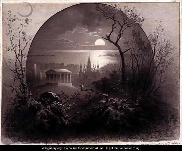 View from Greenwood Cemetery, Brooklyn, 1881 - Rudolf (Daniel Ludwig) Cronau