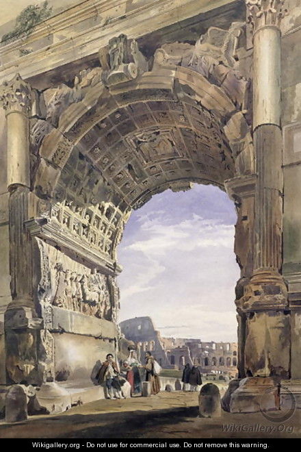 Arch of Titus, Rome, 1842 2 - Thomas Hartley Cromek
