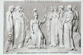 The Royal Institution card, engraved by A. Rannbach, from Michael Faradays scrapbook - Richard Westall