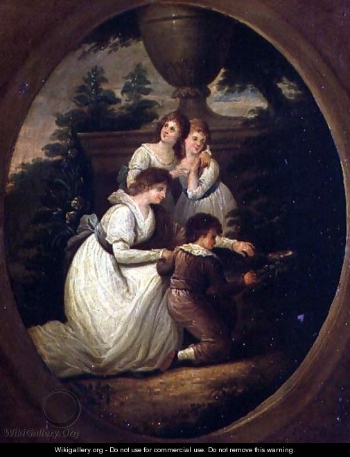 Family Group in a Garden, c.1790 - Richard Westall