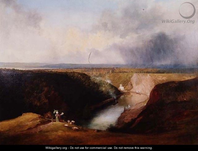View of the Avon Gorge from Observatory Hill, c.1830 - William West