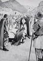The Council of Dacor, 926, when Athelstan drove out Guthfrith the young King of Danish Northumbria, illustration from the book The History of the Nation - Archibald Webb