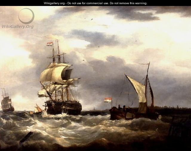 Vessels off the Dutch Coast - George Webster