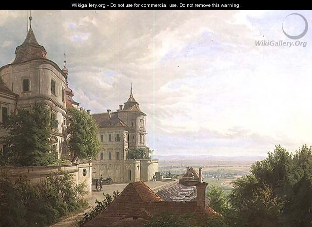 View with the Courtyard at Jezeri Castle, 1843 - Carl Robert Croll