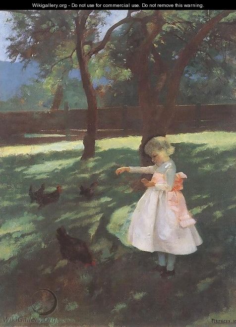 Feeding the Chickens 1895 - Karoly Ferenczy
