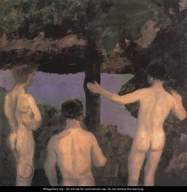 Three Nude Boys Evening sketch 1912 - Karoly Ferenczy