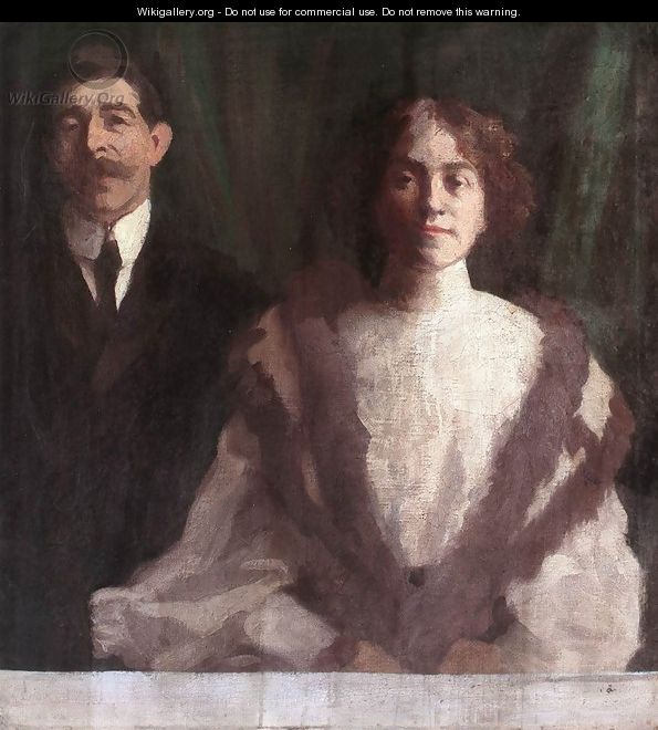Cezar Herrer and his Wife at Nagybanya 1904 - Karoly Ferenczy