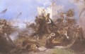 Zrinyis Charge on the Turks from the Fortress of Szigetvar 1896 - Simon Hollosy