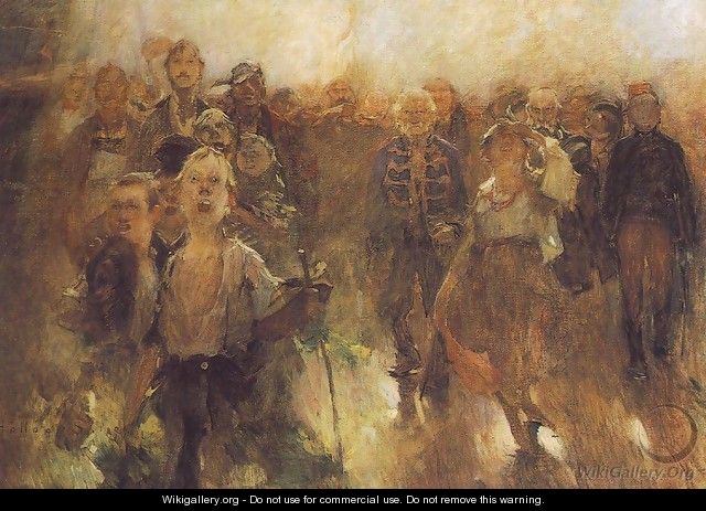 The Rakoczi March sketch 1899 - Simon Hollosy
