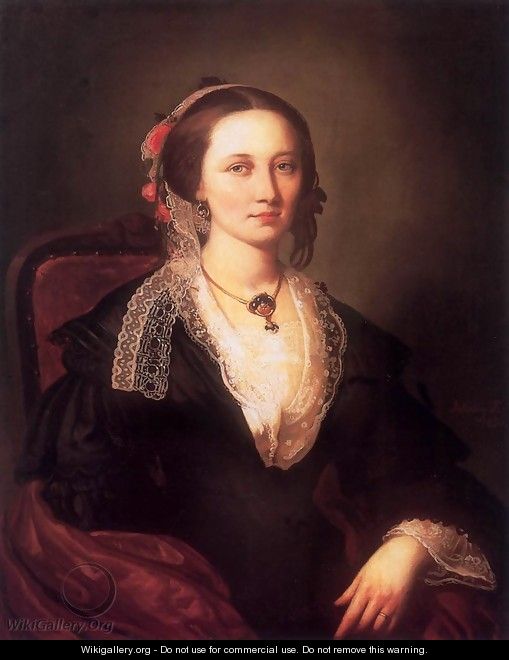 The Artists Wife 1856 - Károly Jakobey