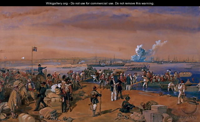 Disembarkation - Kerch, 24 May 1855 - William Simpson