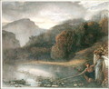 Landscape with a Temple and Pastoral Figures - James Smetham