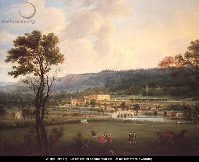 A view of Chatsworth, Derbyshire, from the South West c.1743-44 - Thomas Smith of Derby