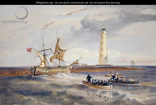 The Lighthouse at Cape Chersonese, plate from The Seat of War in the East, published by Colnaghi and Co., 1856 - William Simpson