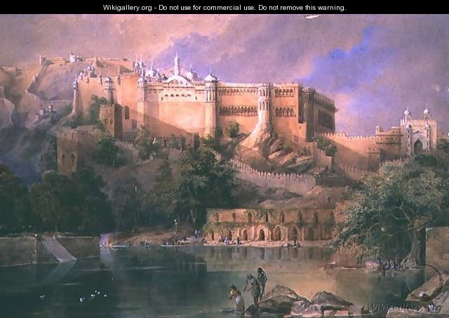 The Fort at Amber, Rajasthan, 1863 - William Simpson
