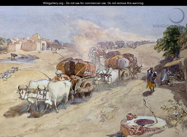 Cotton Transport, India, 1862 - William Simpson
