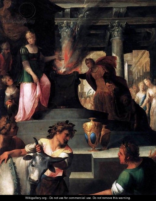 Hyante and Climene Offering a Sacrifice to Venus c. 1600 - Toussaint Dubreuil