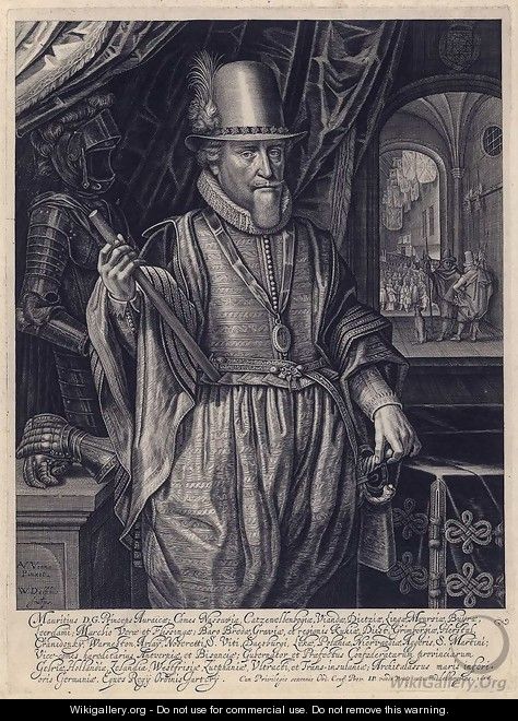 Portrait of Prince Maurits 1618 - Willem Jacobsz Delff