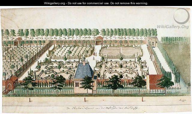 Gardens on the Nieuwe Laan 1701 - Nicolaas Samuel Cruquius