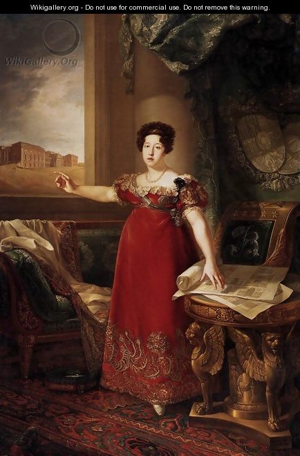 Queen Maria Isabel de Braganza 1829 - Bernardo López y piquer