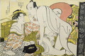 Lovers with hand to mouth, c.1785 - Yushido Shunsho