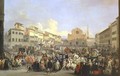 View of Piazza Santa Croce on the occasion of a carnival, 1846 - Giovanni Signorini
