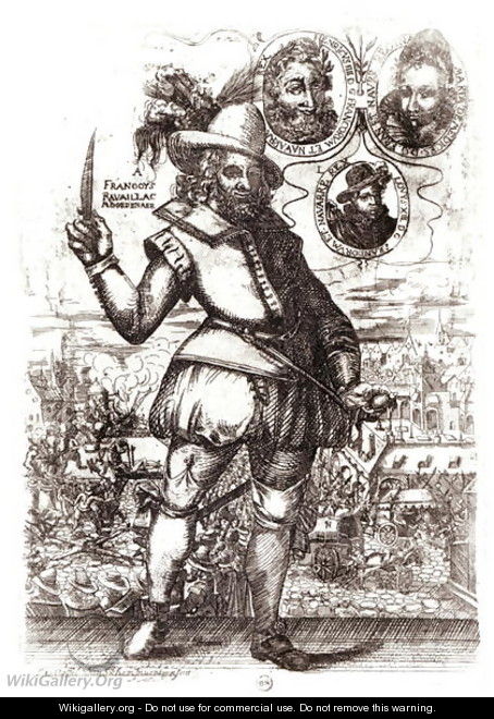 Portrait of Francois Ravaillac, the assassin of Henri IV 1553-1610 - Christoffel van the Elder Sichem
