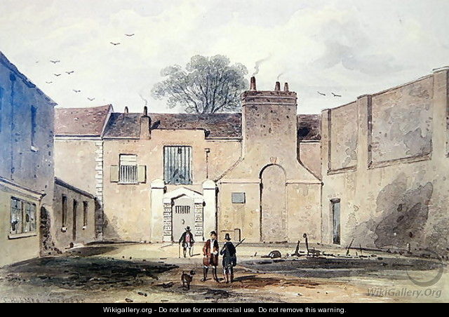 Entrance to Tothill Fields Prison, 1850 - Thomas Hosmer Shepherd