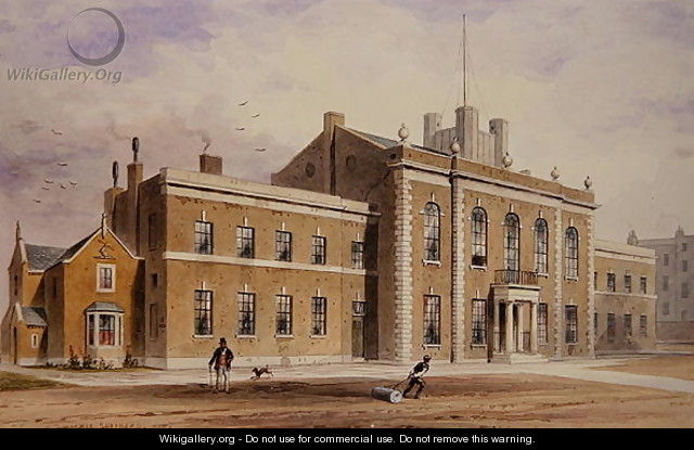 Royal Artillery House, Finsbury Square, 1851 - Thomas Hosmer Shepherd