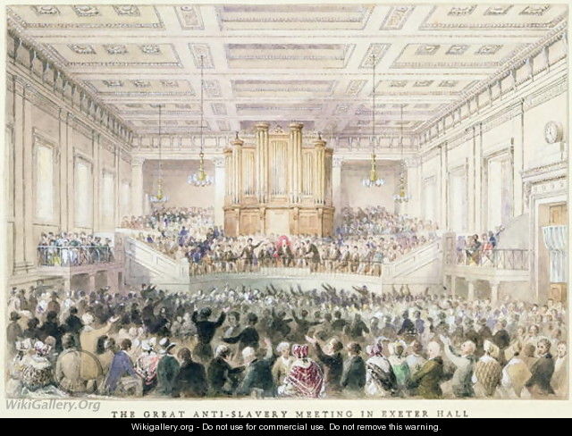 The Great Anti-Slavery Meeting of at Exeter Hall, 1841 - Thomas Hosmer Shepherd