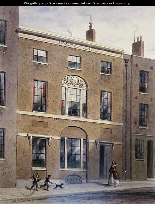 Plumbers Hall in Great Bush Lane, Cannon Street, 1851 - Thomas Hosmer Shepherd