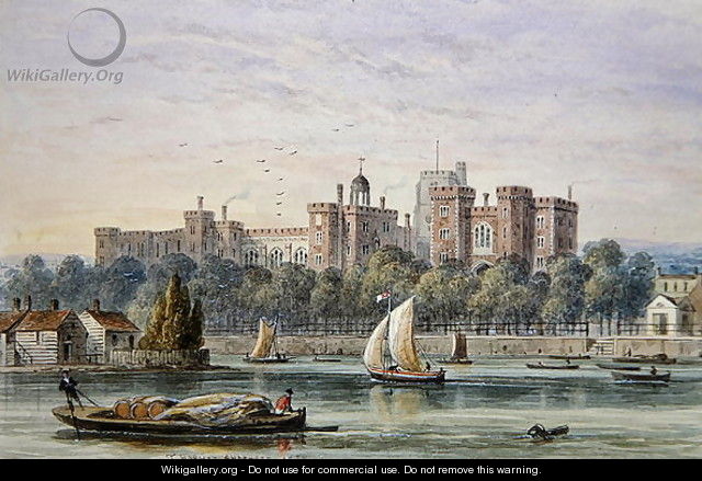 View of Lambeth Palace from the Thames, 1837 - Thomas Hosmer Shepherd