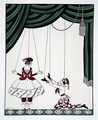 Petroushka, from the series Designs on the dances of Vaslav Nijinsky 1889-1950. Georges Barbier 1882-1932, Pochoir Print - Mikhail Shibanov